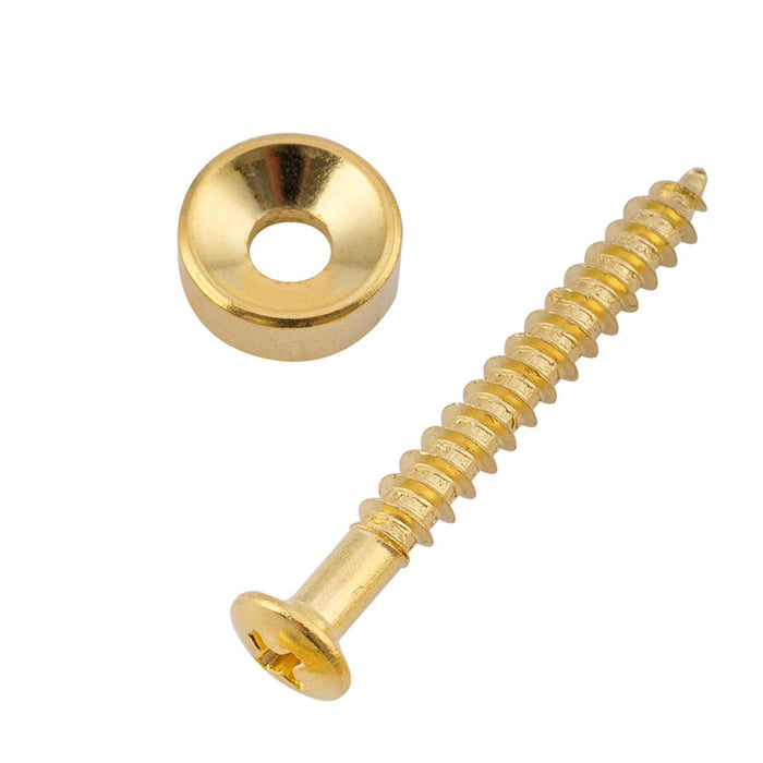 Musiclily Basic Steel Chitarra Elettrica Basso Giunti e Viti per Manico, Set di 4 