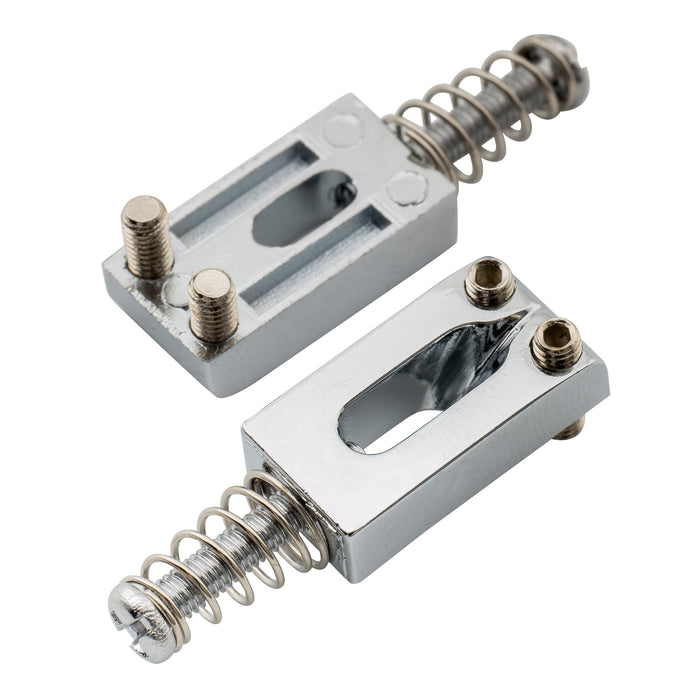 Musiclily Basic 10,5 mm Rechteck Tremolo Gitarrenbrücke Sättel für E-Gitarre, Set von 6 