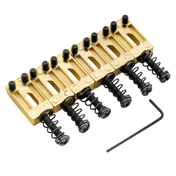 Musiclily Basic 10,5 mm Rechteck Tremolo Gitarrenbrücke Sättel für E-Gitarre, Set von 6 