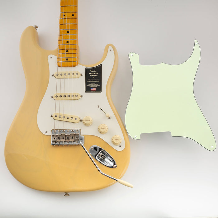 Musiclily Pro 4穴 STタイプ ピックガード材 ピックガードブランク素材 ピックガードシート Stratストラトエレキギター用 3プライ ブラック