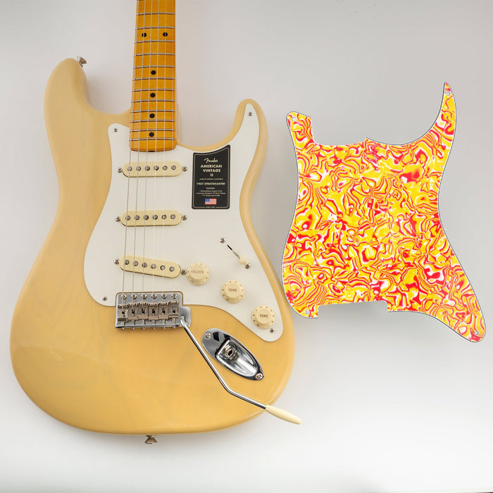 Musiclily Pro 4穴 STタイプ ピックガード材 ピックガードブランク素材 ピックガードシート Stratストラトエレキギター用 3プライ ブラック