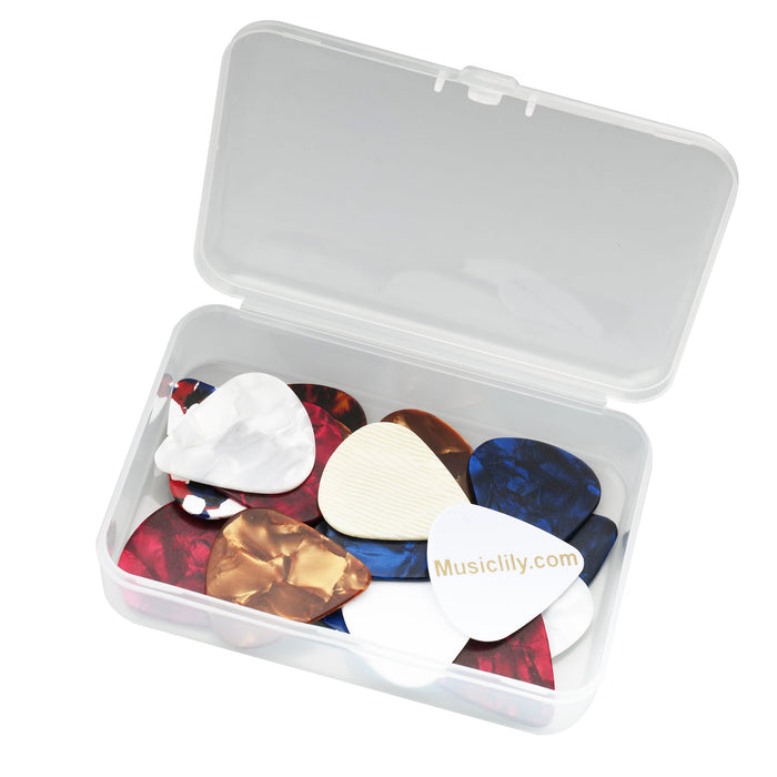 Application of musiclily plastic guitar pick holder box transparent mx1063 2