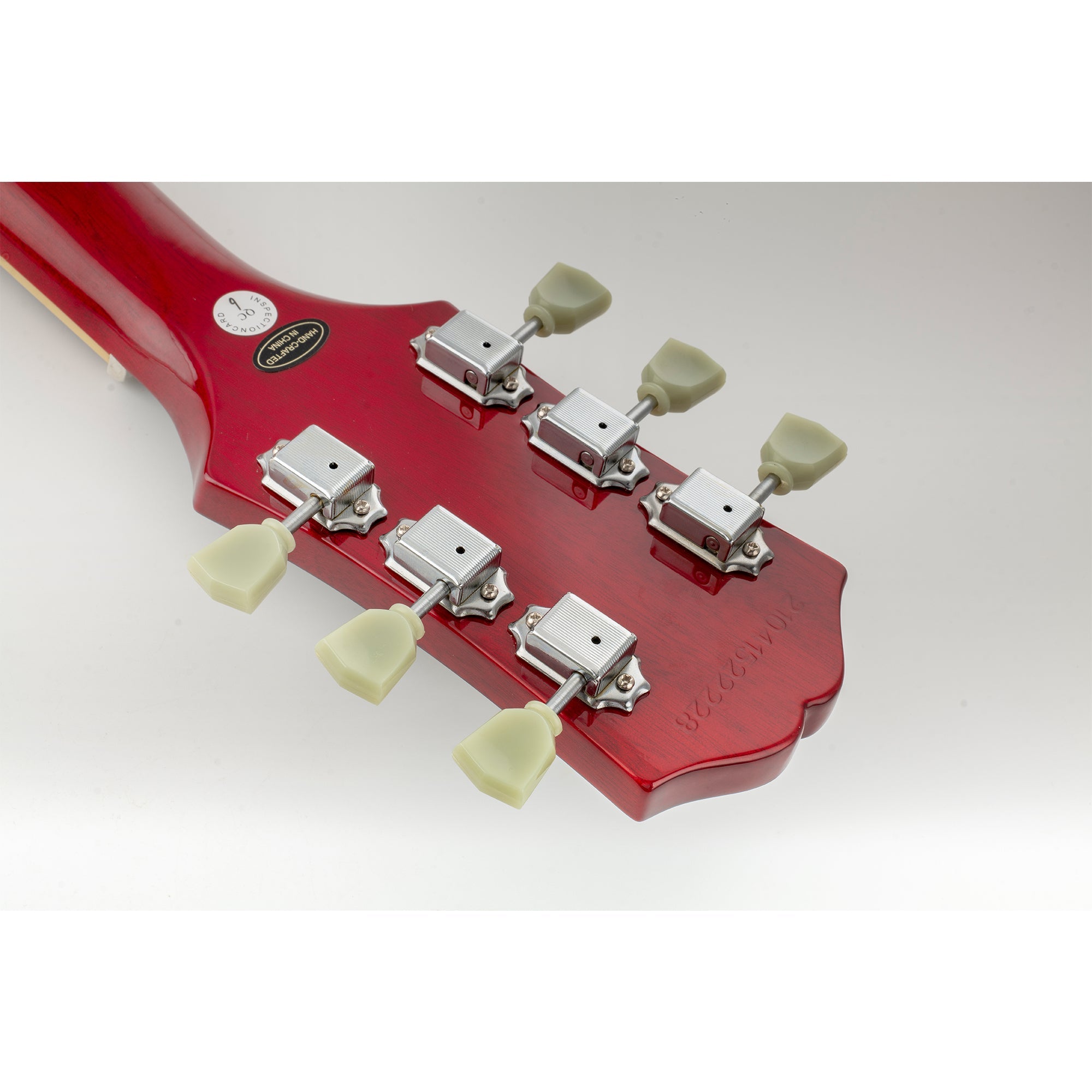 Musiclily Pro R15J-01 3R3L relación 15:1 cabezales de máquina estilo vintage semi cerrados afinadores llaves con botón de Keystone para guitarra acústica eléctrica
