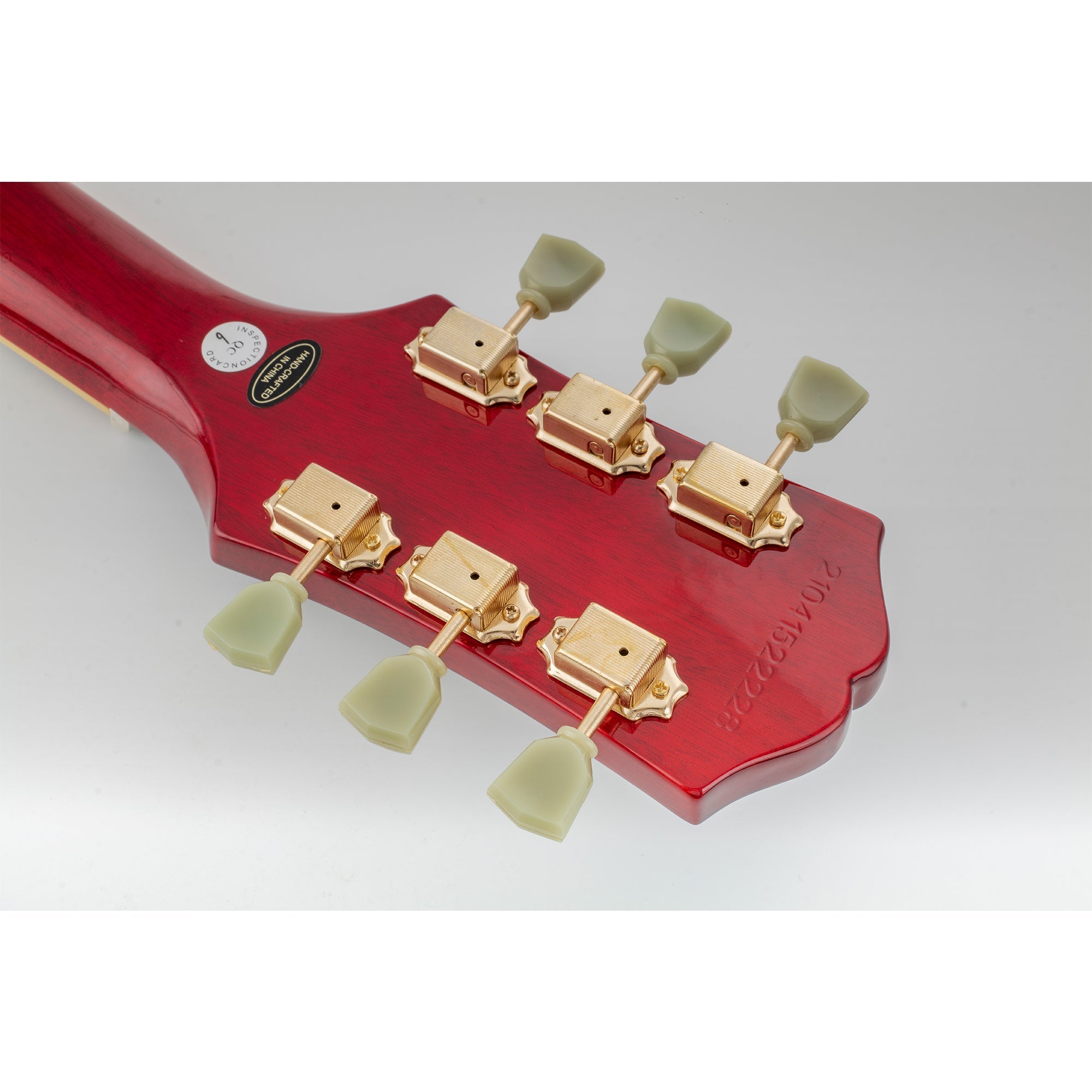 Musiclily Pro R15J-01 3R3L relación 15:1 cabezales de máquina estilo vintage semi cerrados afinadores llaves con botón de Keystone para guitarra acústica eléctrica