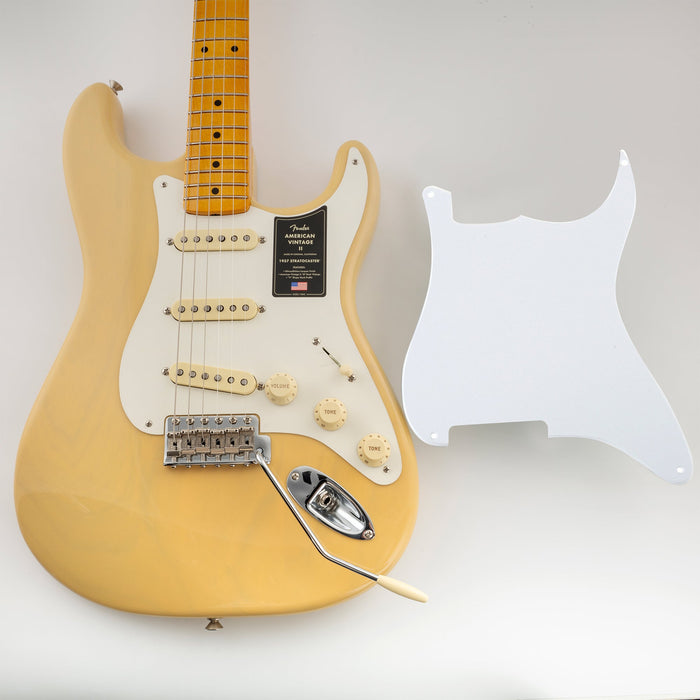 Musiclily Pro 4穴 STタイプ ピックガード材 ピックガードブランク素材 ピックガードシート Stratストラトエレキギター用 3プライ ブラック