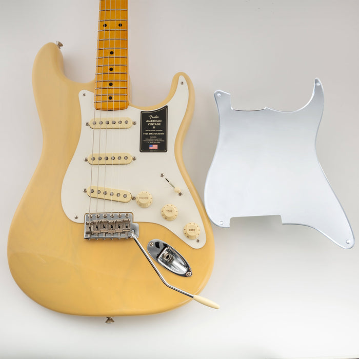 Musiclily Pro 4穴 STタイプ ピックガード材 ピックガードブランク素材 ピックガードシート Stratストラトエレキギター用 3プライ ブラック