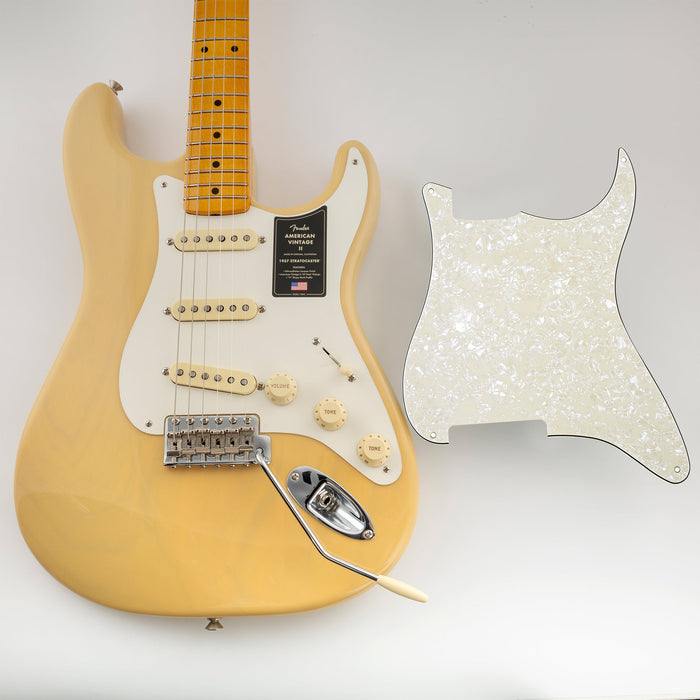 Musiclily Pro 4穴 STタイプ ピックガード材 ピックガードブランク素材 ピックガードシート Stratストラトエレキギター用 3プライ ブラック