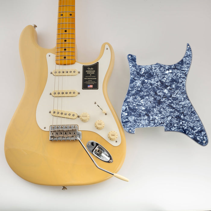 Musiclily Pro 4穴 STタイプ ピックガード材 ピックガードブランク素材 ピックガードシート Stratストラトエレキギター用 3プライ ブラック