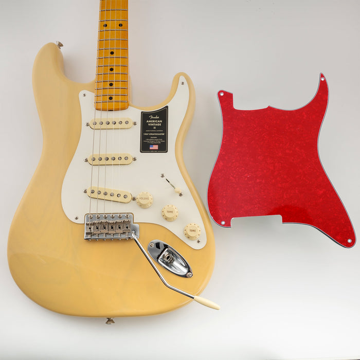 Musiclily Pro 4穴 STタイプ ピックガード材 ピックガードブランク素材 ピックガードシート Stratストラトエレキギター用 3プライ ブラック