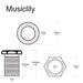 Dimensions of musiclily pro 10mm standard bushing and 14mm washer set for modern electric guitar full sealed tuners tuning pegs machine heads mx1134 6mx1135 6p