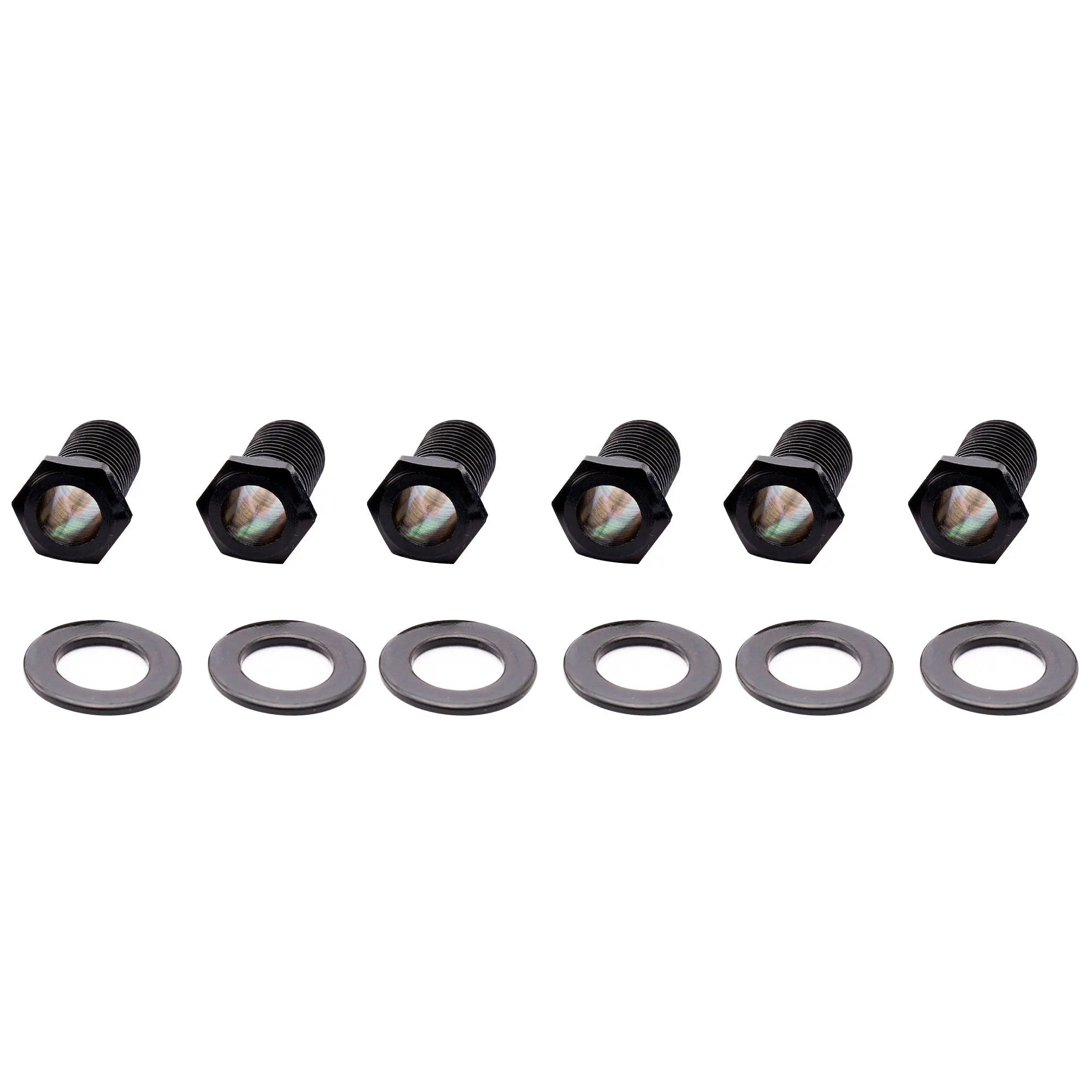 detail of musiclily pro 10mm standard bushing and 14mm washer set for modern electric guitar full sealed tuners tuning pegs machine heads mx1134 6mx1135 6p