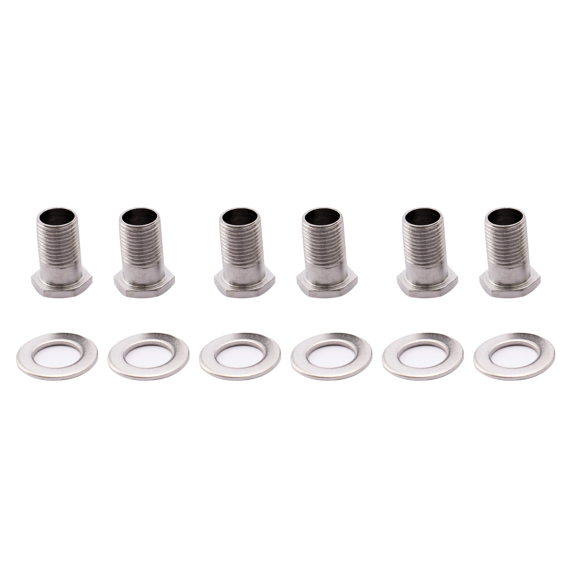 Musiclily Pro - Juego de 6 bujes estándar de 10 mm y arandelas de 14 mm para guitarra eléctrica moderna, clavijas de afinación selladas y clavijeros.