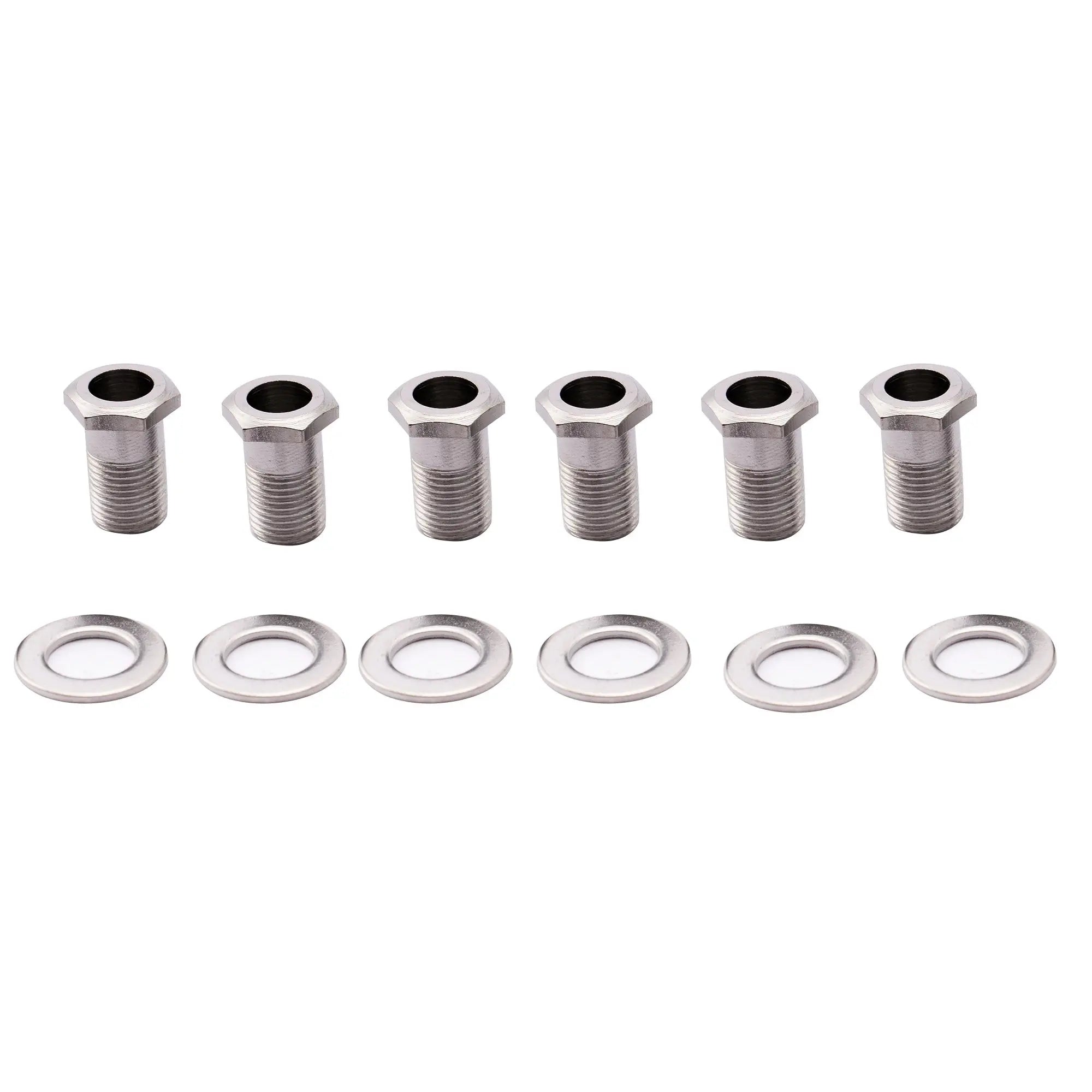musiclily pro 10mm standard bushing and 14mm washer set for modern electric guitar full sealed tuners tuning pegs machine heads mx1134 6mx1135 6p, chrome