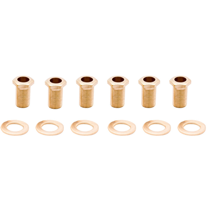 musiclily pro 10mm standard bushing and 14mm washer set for modern electric guitar full sealed tuners tuning pegs machine heads mx1134 6mx1135 6p, gold