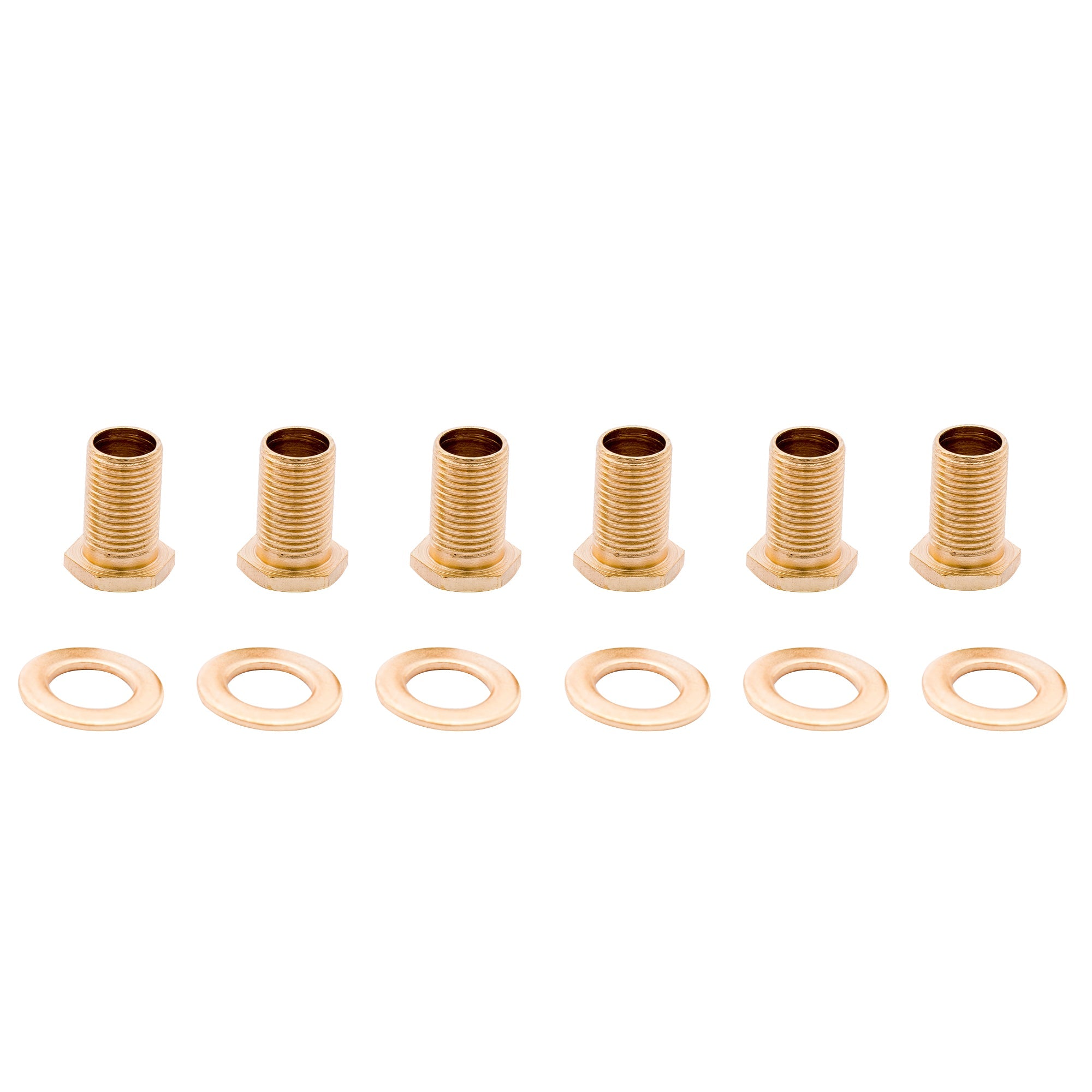 Musiclily Pro - Juego de 6 bujes estándar de 10 mm y arandelas de 14 mm para guitarra eléctrica moderna, clavijas de afinación selladas y clavijeros.