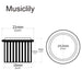 Dimensions of musiclily pro 18mm bushing for electric bass open style tuners tuning pegs machine heads mx1143 4p