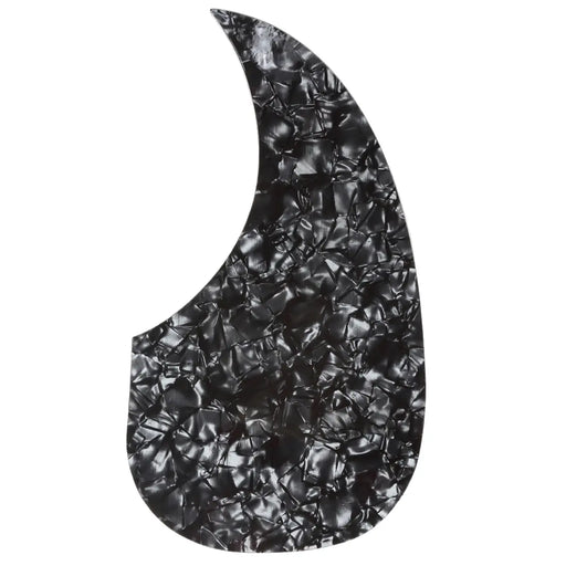musiclily pro self adhesive teardrop acoustic guitar pickguard for martin d28 style guitar mx1147bk, black pearl