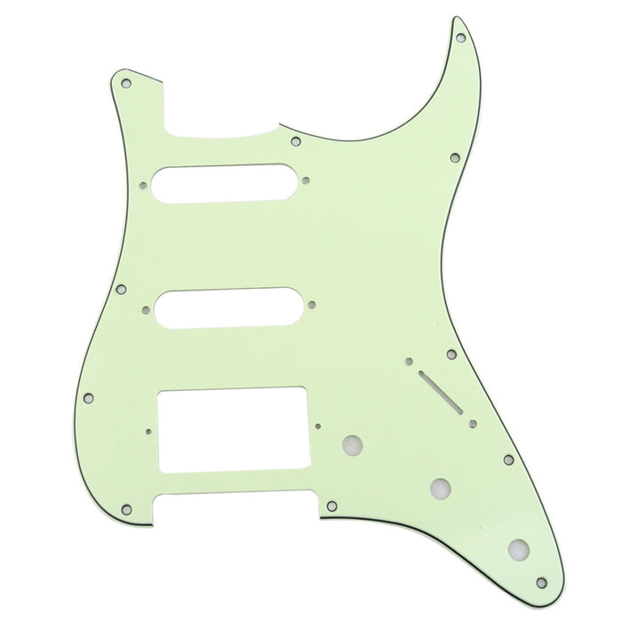 musiclily pro hss 11 hole guitar strat pickguard for fender usa mexican made standard stratocaster modern style 1 3 4 ply mx0310p, mint green