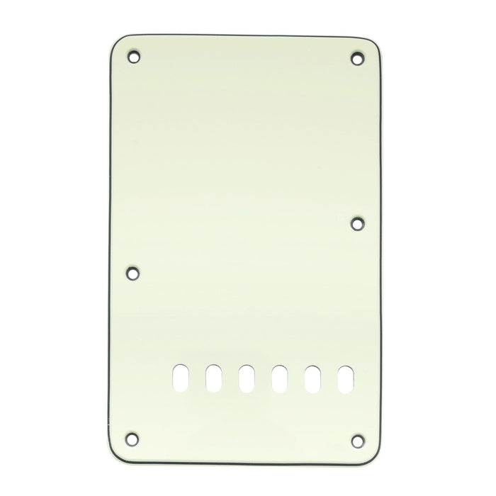 musiclily pro vintage style strat tremolo backplate for fender usa mexican made standard stratocaster modern style guitar 1 3 4 ply mx0562p, mint ivory color