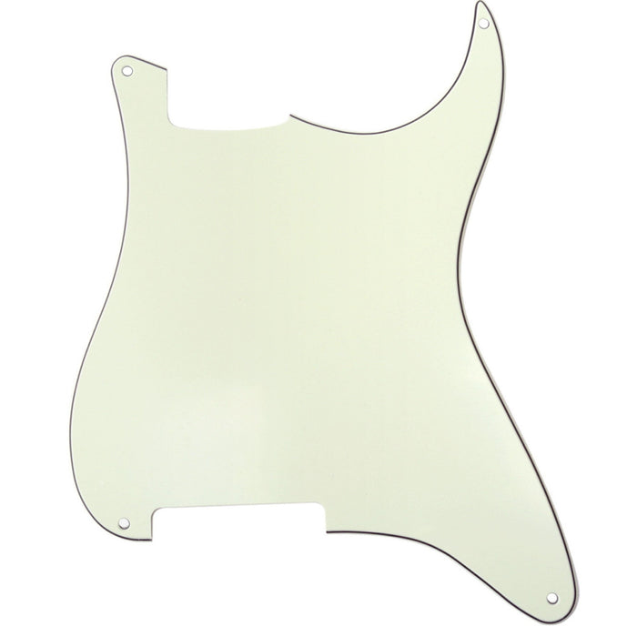 musiclily pro 4 hole guitar stratocaster pickguard blanks material for strat style guitar custom 1 3 4ply mx0751p, mint ivory color