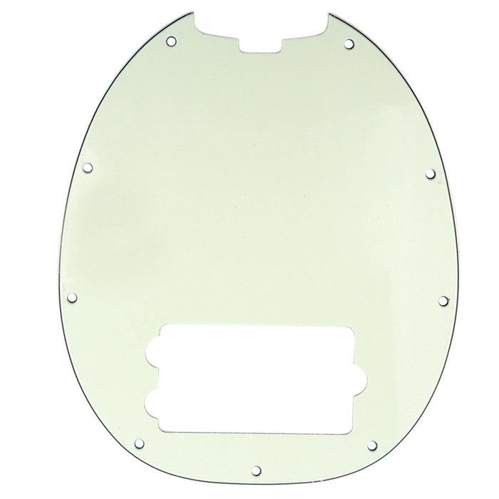 musiclily pro 9 hole bass pickguard for musicman stingray bass 3ply 4ply mx0770p, mint ivory color