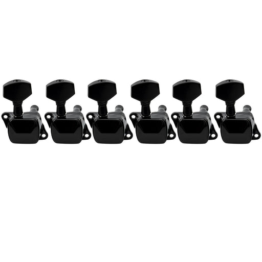 musiclily basic 6 in line semi sealed guitar tuners tuning pegs keys machine heads set for st squier style mx1161p