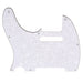 musiclily pro left handed 8 hole guitar tele pickguard for american mexican made fender telecaster standard modern style mx1177p, white pearl