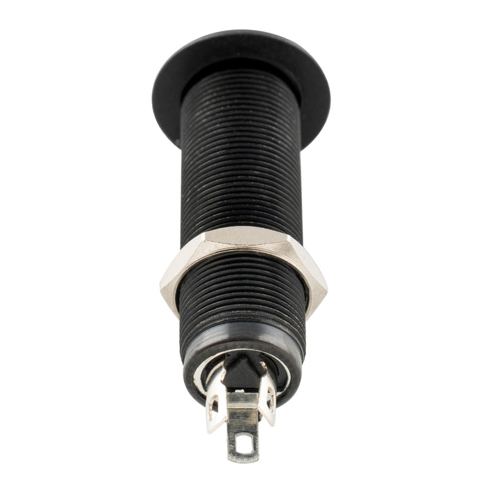 musiclily pro 1 4 inch metal mono guitar bass barrel output jack input plug sockets for electric guitar mx1285p, black