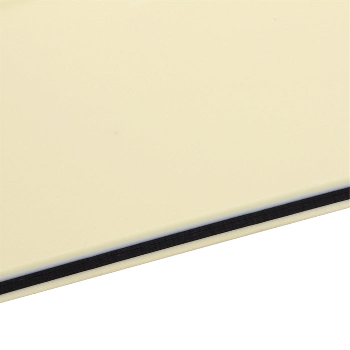 Musiclily Pro 11穴 ラウンドコーナー HSS STタイプピックガード USA/メキシコStratストラトギター用 4点止めオープンタイプのハムバッキングピックアップ 4プライ エイジドホワイトパール