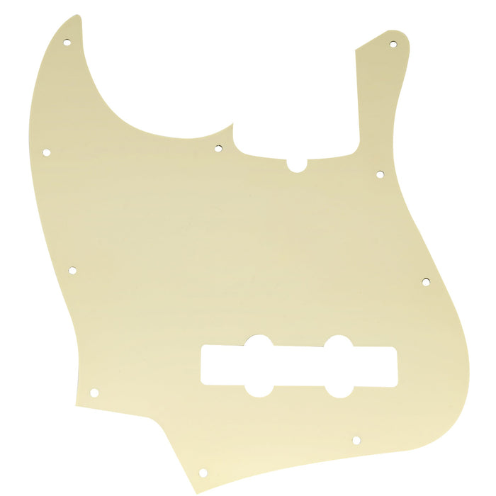 Musiclily Pro 10穴 ヴィンテージ/モダンスタイルなJBジャズベース用ピックガード 4弦Fender Jazz Bassエレキベース用 4プライ エイジドホワイトパール