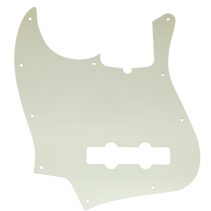 Musiclily Pro 10穴 ヴィンテージ/モダンスタイルなJBジャズベース用ピックガード 4弦Fender Jazz Bassエレキベース用 4プライ エイジドホワイトパール