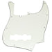 musiclily pro 10 hole modern style j bass pickguard for 4 string american jazz bass 1 3 4 ply mx1302p, aged white