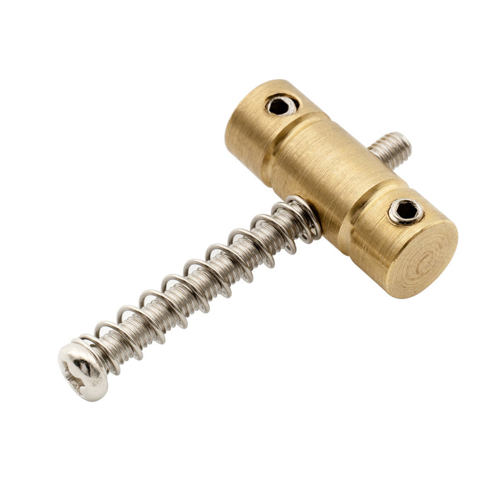 detail of musiclily pro 10 8mm vintage brass guitar tele style bridge saddles set for tele style bridge mx1310cr 3