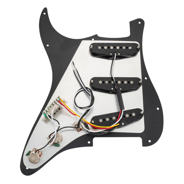 Musiclily Basic Pre-wired Loaded Standard ST-SSS Pickguard with Alnico 5 Magnet Single Coil Pickups Set for Strat Style Electric Guitar
