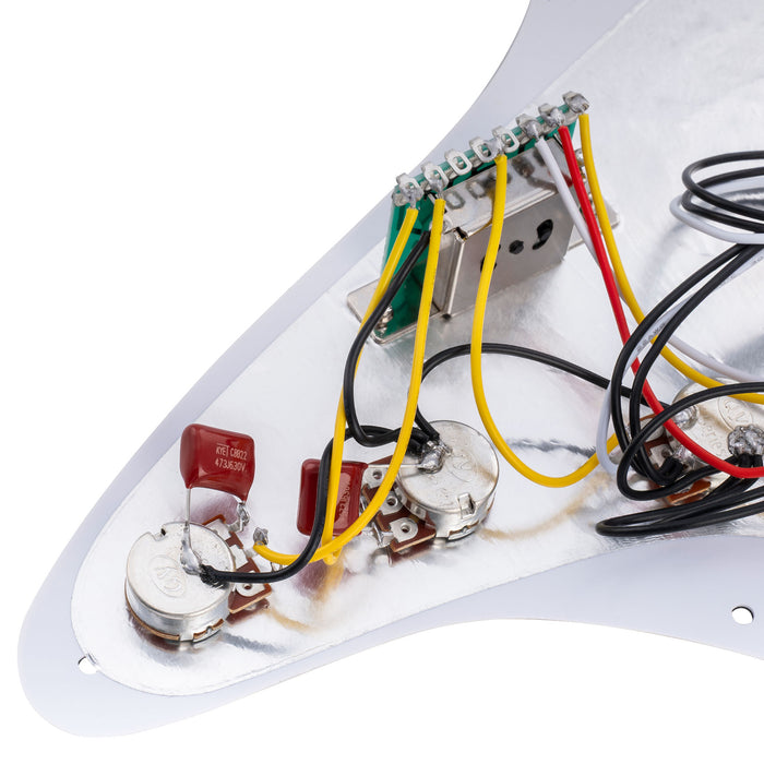 Musiclily Basic Pre-cablato Loaded Standard ST-SSS Battipenna con pickup single coil magnetici Alnico 5 per chitarra elettrica stile Strat