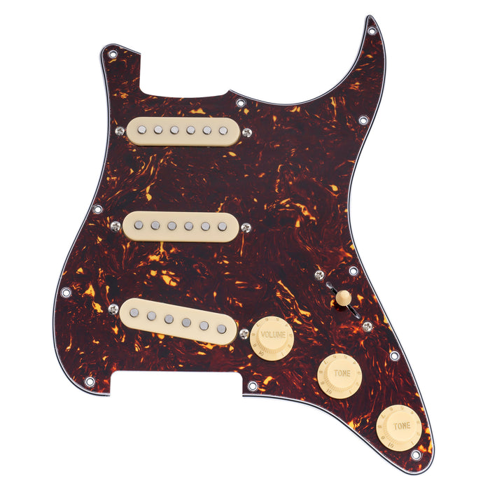 Musiclily Basic Pre-cablato Loaded Standard ST-SSS Battipenna con pickup single coil magnetici Alnico 5 per chitarra elettrica stile Strat