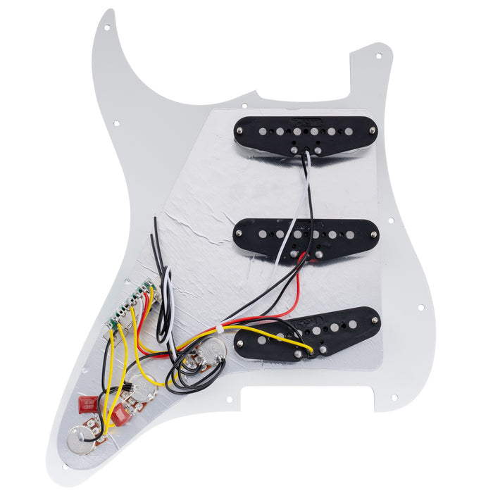 Musiclily Basic Pre-wired Loaded Standard ST-SSS Pickguard with Alnico 5 Magnet Single Coil Pickups Set for Strat Style Electric Guitar