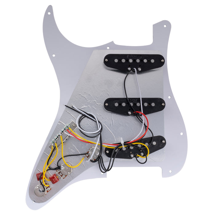 Musiclily Basic Pre-wired Loaded Standard ST-SSS Pickguard with Alnico 5 Magnet Single Coil Pickups Set for Strat Style Electric Guitar
