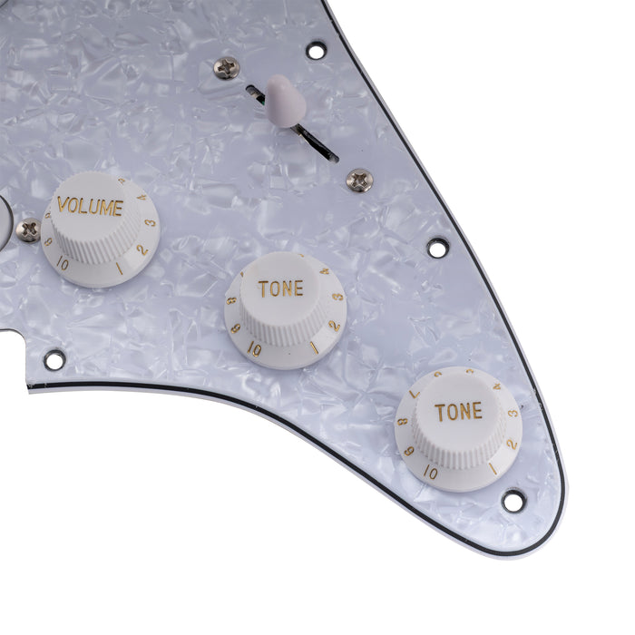 Musiclily Basic Pre-wired Loaded Standard ST-SSS Pickguard with Alnico 5 Magnet Single Coil Pickups Set for Strat Style Electric Guitar