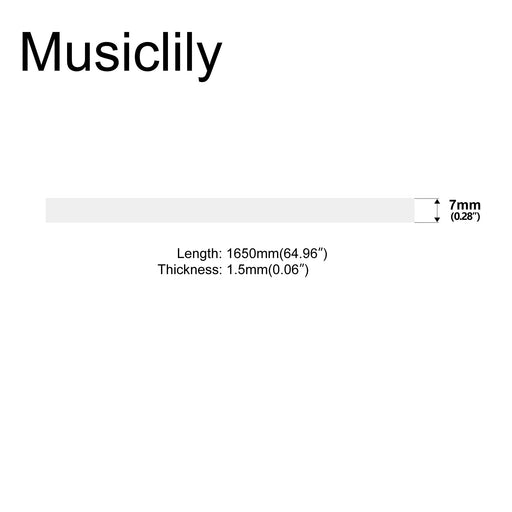 Dimensions of musiclily basic 1650x7x1 5mm plastic acoustic classical guitar binding mx1329p
