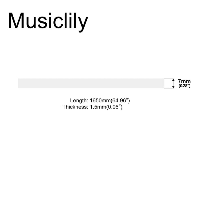 Dimensions of musiclily basic 1650x7x1 5mm plastic acoustic classical guitar binding mx1329p