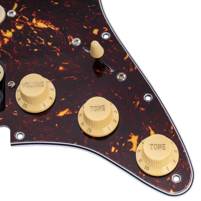 Musiclily Basic Pre-wired Loaded Standard ST-HSS Pickguard with Alnico 5 Magnet Pickups Set for Strat Style Electric Guitar