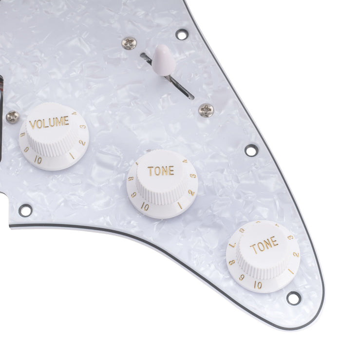 Musiclily Basic Pre-wired Loaded Standard ST-HSS Pickguard with Alnico 5 Magnet Pickups Set for Strat Style Electric Guitar