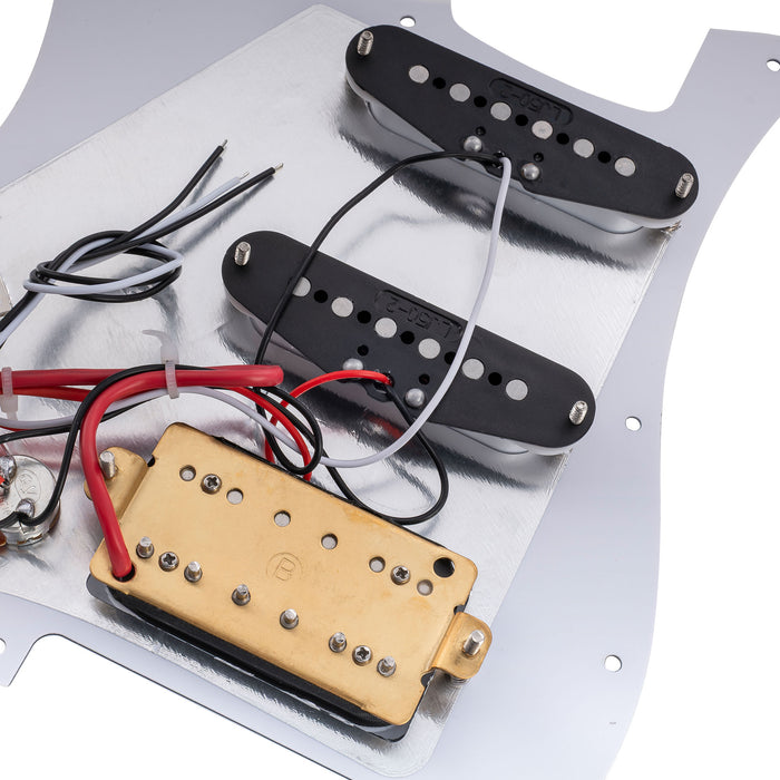 Musiclily Basic Pre-wired Loaded Standard ST-HSS Pickguard with Alnico 5 Magnet Pickups Set for Strat Style Electric Guitar