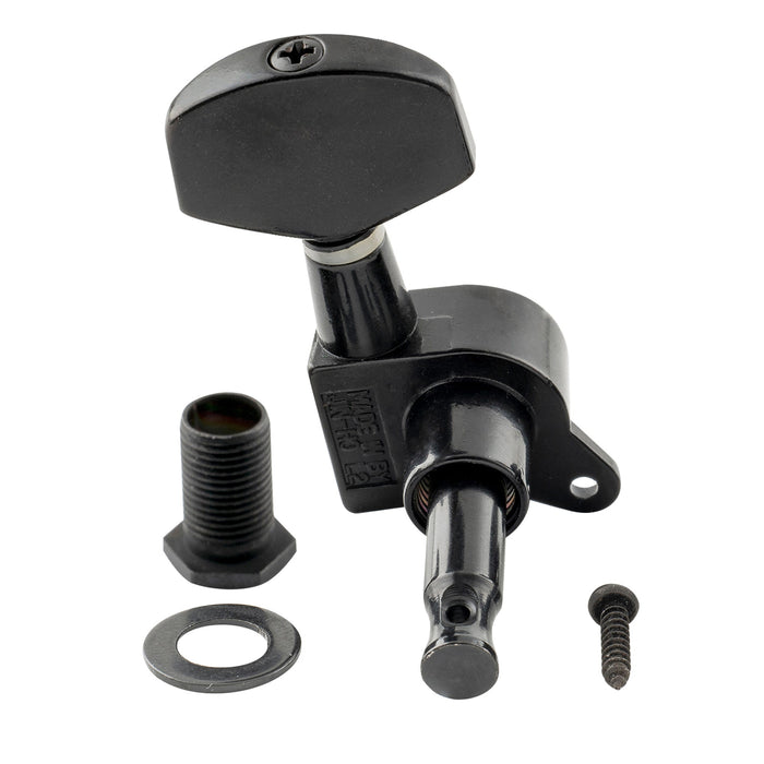 ミュージックリリー Pro R15J シングル 15:1 比率 完全密封式マシンヘッド トレブルサイド チューナー チューニングペグ キー 大型ヘックスボタン付き アコースティック/エレクトリックギター用