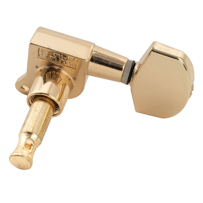 ミュージックリリー Pro R15J シングル 15:1 比率 完全密封式マシンヘッド トレブルサイド チューナー チューニングペグ キー 大型ヘックスボタン付き アコースティック/エレクトリックギター用