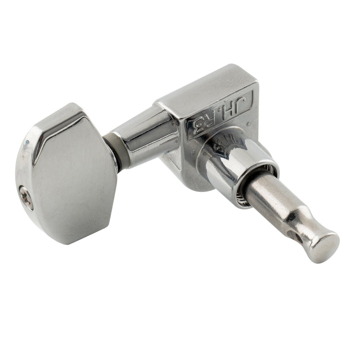 ミュージックリリー Pro R15J シングル 15:1 比率 完全密封式マシンヘッド ベースサイド チューナー チューニングペグ キー 大型ヘックスボタン付き アコースティック/エレクトリックギター用