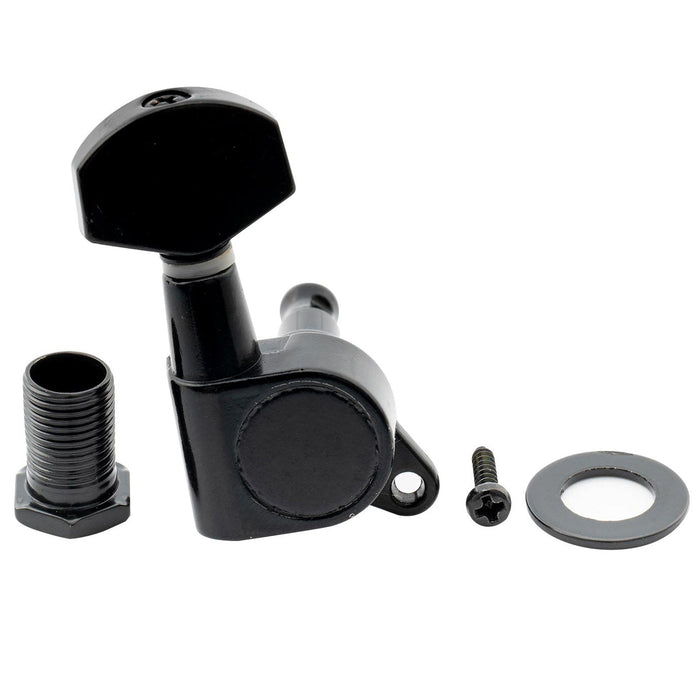 Musiclily Pro R15J 6-in-Reihe Gitarrenverschluss-Stimmgeräte Stimmstift-Maschinenkopf-Set für Fender Strat Tele Stil Gitarre