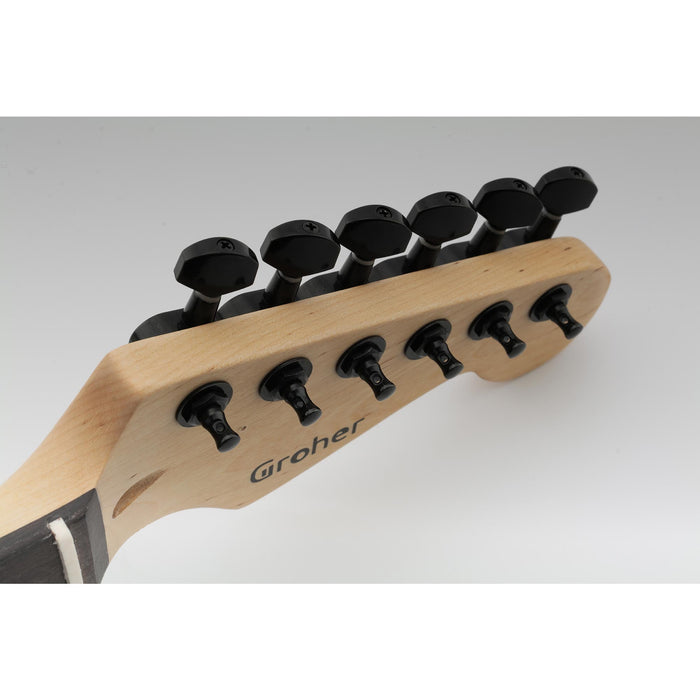 Musiclily Pro R15J Single 15:1 Ratio Full Sealed Machine Head Bass Side Tuner Tuning Peg Key with Hex Button for Strat Tele Style Electric Guitar