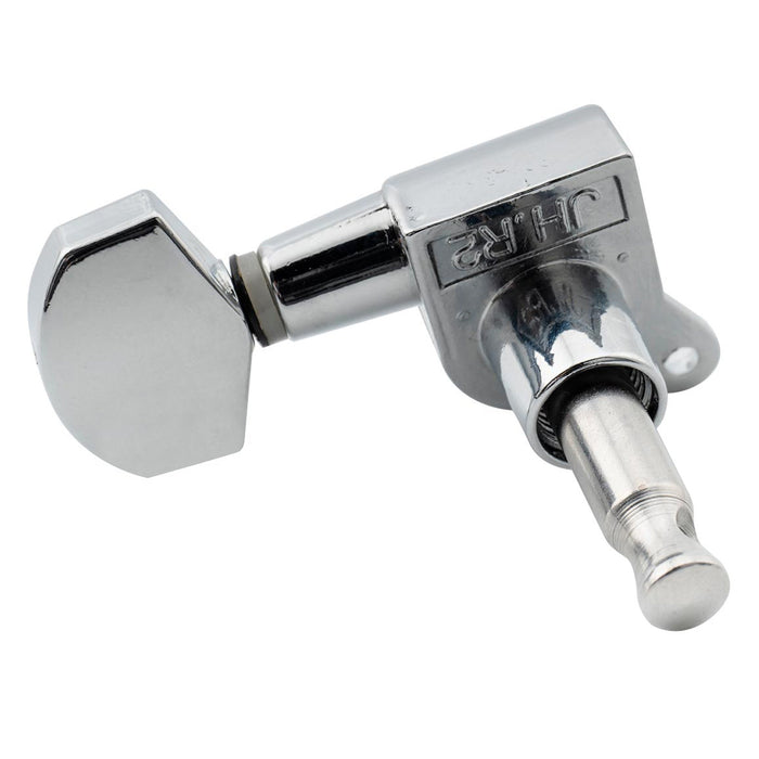 Musiclily Pro R15J Single 15:1 Ratio Full Sealed Machine Head Bass Side Tuner Tuning Peg Key with Hex Button for Strat Tele Style Electric Guitar